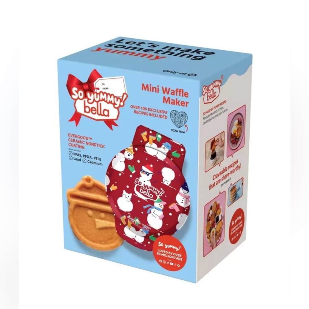 So yummy Bella Mini Christmas Waffle Maker